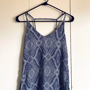 H&M blue and white pattern camisole top (Sz 2)
